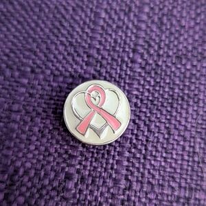 Pink Ribbon Heart Pin